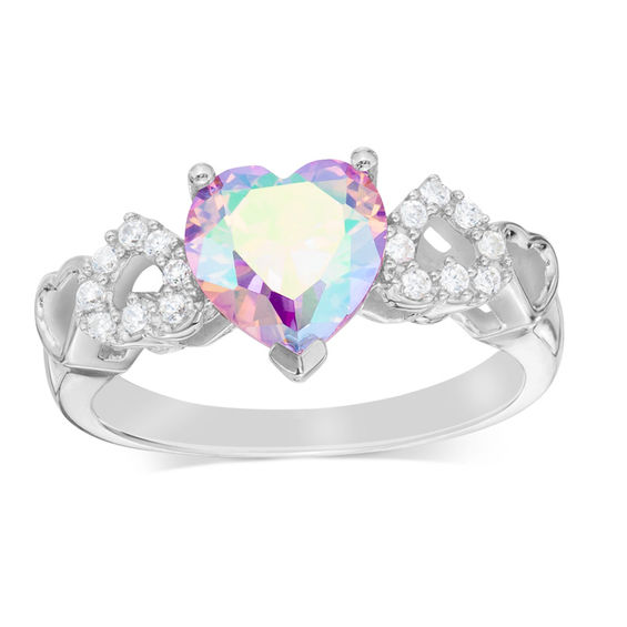 ZINZI 14K Gold Ring Open Heart 8mm ZGR378