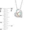 6mm Iridescent Pink Heart-Shaped Cubic Zirconia Pendant in Sterling Silver