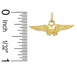 Airforce Symbol Necklace Charm in 10K Gold
