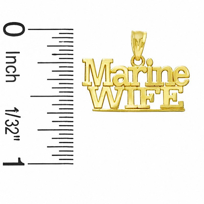 "Marine Wife" Necklace Charm in 10K Gold