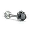 016 Gauge Barbell with Cubic Zirconia in Stainless Steel