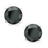 Thumbnail Image 1 of 8mm Black Cubic Zirconia Solitaire Stud Earrings in Sterling Silver