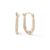 Thumbnail Image 1 of Diamond-Cut Small Hoop Earrings in 10K Tri-Tone Gold