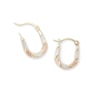Diamond-Cut Small Hoop Earrings in 10K Tri-Tone Gold