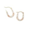 Thumbnail Image 2 of Diamond-Cut Small Hoop Earrings in 10K Tri-Tone Gold