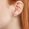 Thumbnail Image 3 of Diamond-Cut Small Hoop Earrings in 10K Tri-Tone Gold