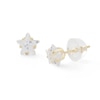 6mm Star-Shaped Cubic Zirconia Stud Earrings in 10K Gold