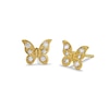 Thumbnail Image 0 of Cubic Zirconia Butterfly Stud Earrings in 10K Gold