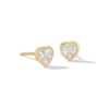 Thumbnail Image 0 of Child's 4mm Heart-Shaped Cubic Zirconia Stud Earrings in 10K Gold