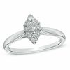1/3 CT. T.W. Marquise Composite Diamond Engagement Ring in Sterling Silver with Platinum Plate - Size 7
