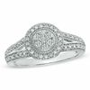 Thumbnail Image 1 of 3/8 CT. T.W. Composite Diamond Vintage-Style Engagement Ring in Sterling Silver - Size 7
