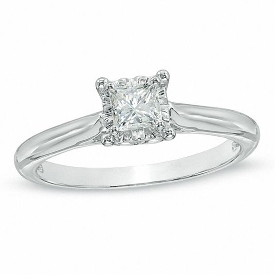 CT. Princess-Cut Diamond Solitaire Engagement Ring in 10K Gold
