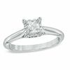 Thumbnail Image 1 of 3/8 CT. Princess-Cut Diamond Solitaire Engagement Ring in 10K White Gold - Size 7