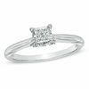 Thumbnail Image 0 of 1/4 CT. Princess-Cut Diamond Solitaire Engagement Ring in 10K White Gold - Size 7