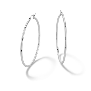 50mm Hoop Earrings in Sterling Silver