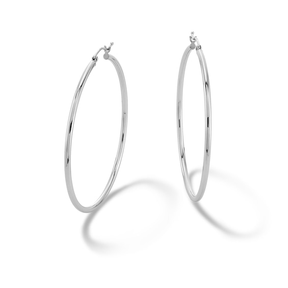 50mm Hoop Earrings in Sterling Silver