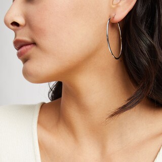 50mm Hoop Earrings in Sterling Silver