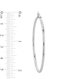 50mm Hoop Earrings in Sterling Silver