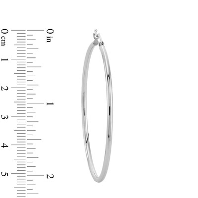 50mm Hoop Earrings in Sterling Silver