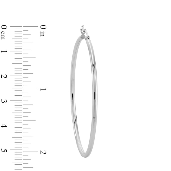 50mm Hoop Earrings in Sterling Silver