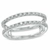 1/8 CT. T.W. Diamond Solitaire Enhancer in 10K White Gold - Size 7