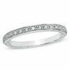 Diamond Accent Wedding Band in Sterling Silver - Size 7