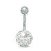 Thumbnail Image 1 of 014 Gauge Belly Button Ring with Crystal Ball in Stainless Steel