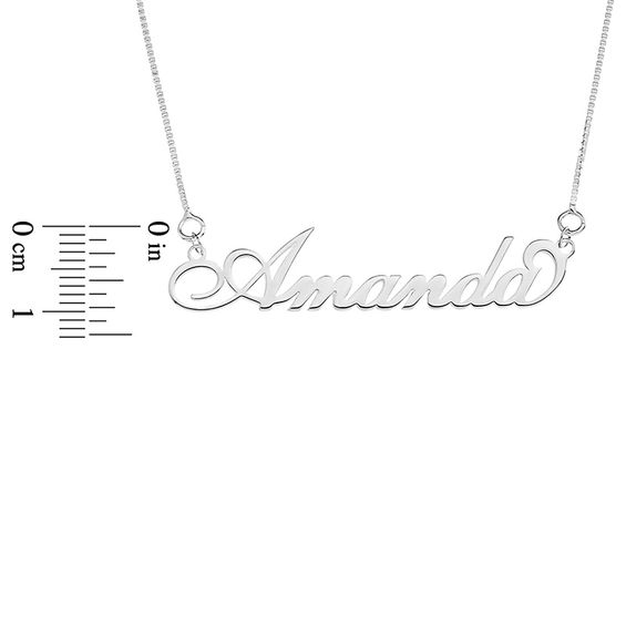 Sterling Silver Script Name Necklace - 16"