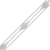 Thumbnail Image 1 of Multi-Chain Anklet in Two-Tone Sterling Silver - 10&quot;