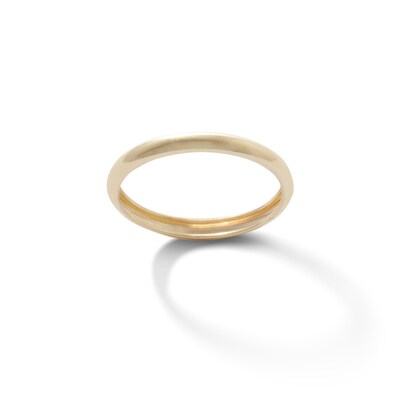 2mm Polished Band in 10K Gold