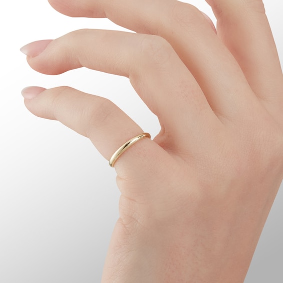 2mm Polished Band in 10K Gold