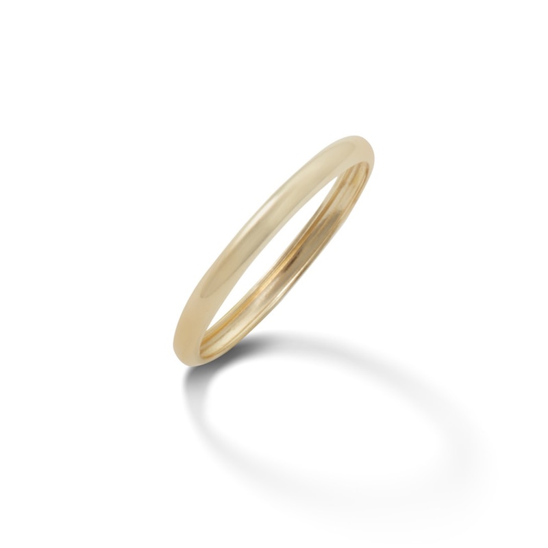 Main Image 2 of 2mm Polished Band in 10K Gold - Size 6