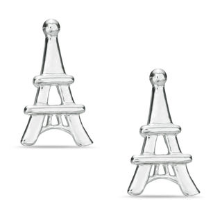 Child's Eiffel Tower Stud Earrings in Sterling Silver