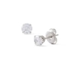 Thumbnail Image 0 of 5mm Cubic Zirconia Solitaire Stud Piercing Earrings in Solid Stainless Steel