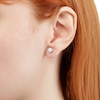 Thumbnail Image 2 of 5mm Cubic Zirconia Solitaire Stud Piercing Earrings in Solid Stainless Steel