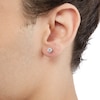 Thumbnail Image 3 of 5mm Cubic Zirconia Solitaire Stud Piercing Earrings in Solid Stainless Steel