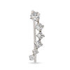 Journey Square Crystal Ear Pin Single in Sterling Silver
