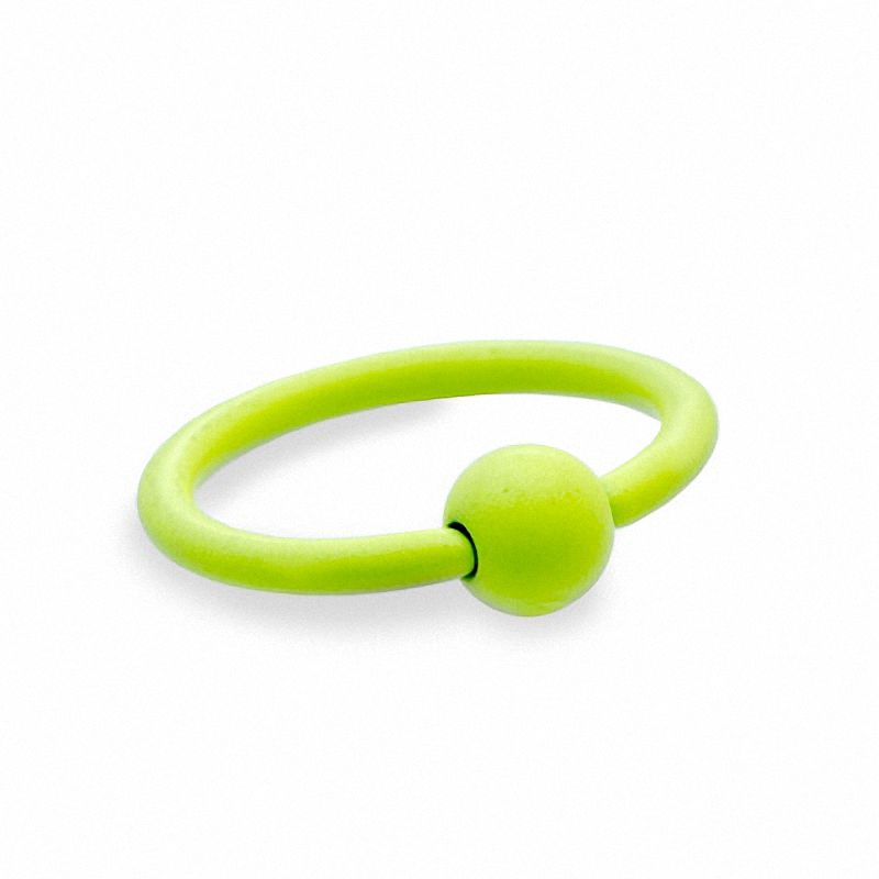 018 Gauge Neon Yellow Captive Bead Ring Pair in Stainless Steel - 5/16"