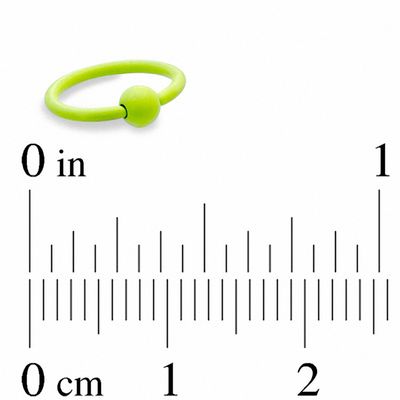 018 Gauge Neon Yellow Captive Bead Ring Pair in Stainless Steel - 5/16"
