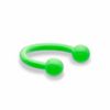 016 Gauge Horseshoe Pair in Neon Stainless Steel