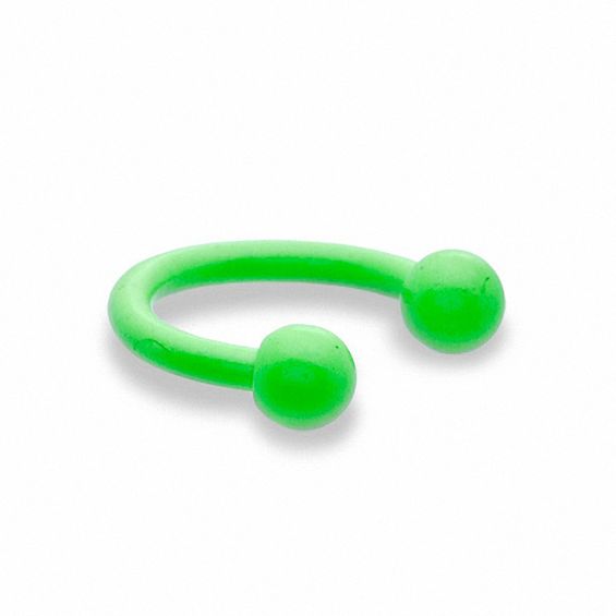 016 Gauge Horseshoe Pair in Neon Stainless Steel