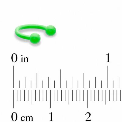 016 Gauge Horseshoe Pair in Neon Stainless Steel