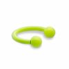 Thumbnail Image 1 of 016 Gauge Horseshoe Pair in Neon Yellow Stainless Steel - 5/16"