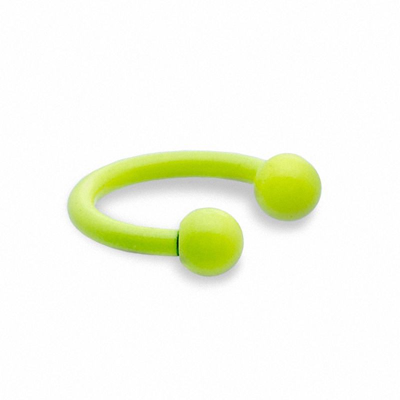 Main Image 1 of 016 Gauge Horseshoe Pair in Neon Yellow Stainless Steel - 5/16"
