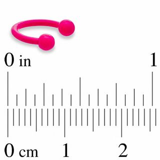 016 Gauge Horseshoe Pair in Neon Pink Stainless Steel - 5/16"