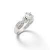8mm Cubic Zirconia Split Shank Ring in Sterling Silver - Size 8
