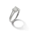 5.0mm Princess-Cut Cubic Zirconia Split Shank Ring in Sterling Silver - Size 8