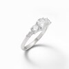 Cubic Zirconia Three Stone Ring in Sterling Silver - Size 6