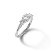Cubic Zirconia Three Stone Ring in Sterling Silver - Size 9
