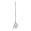 Thumbnail Image 0 of Crystal Stud with Ear Cuff Chain Single Earring in Sterling Silver